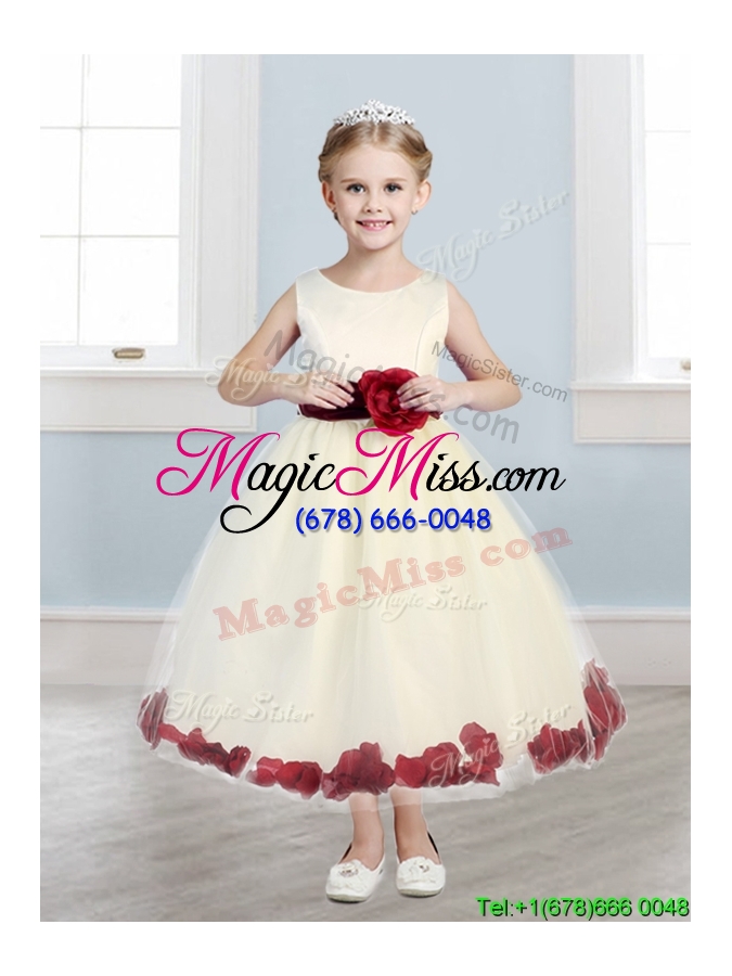 wholesale sweet scoop mini quinceanera dress with hand made flowers and appliques