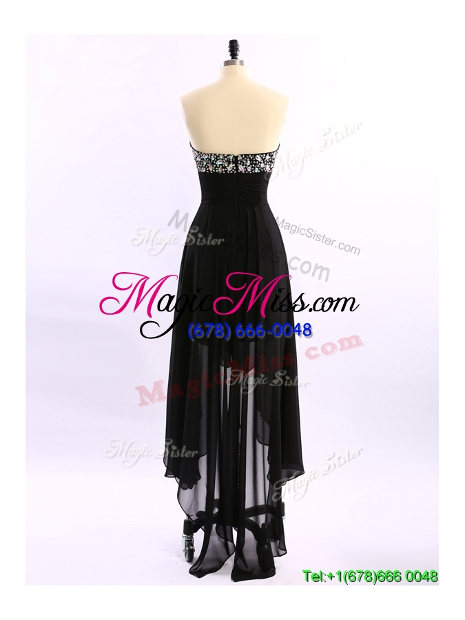 wholesale new arrivals empire black prom dress with beading for winter
