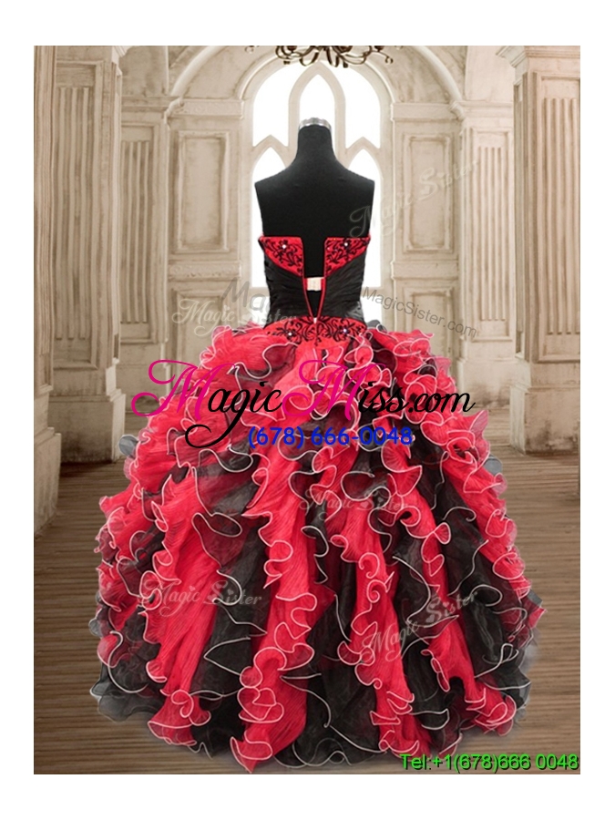 wholesale luxurious backless sweet 16 dress with beading and ruffles