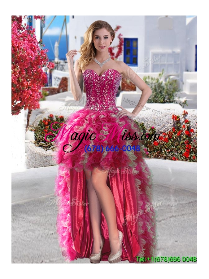 wholesale perfect big puffy organza detachable quinceanera dresses with beading and ruffles