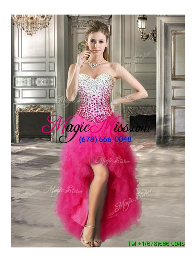 wholesale best really puffy red detachable quinceanera dresses with beading and ruffles