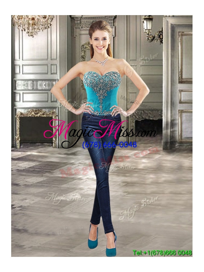 wholesale classical big puffy teal detachable quinceanera dresses with beading and ruffles