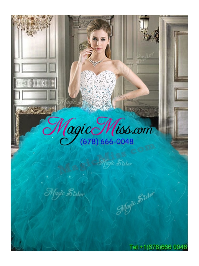 wholesale beautiful really puffy detachable sweet 16 dresses with beading and ruffles