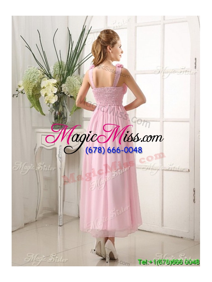 wholesale 20017 fashionable straps dama dresses in tea length
