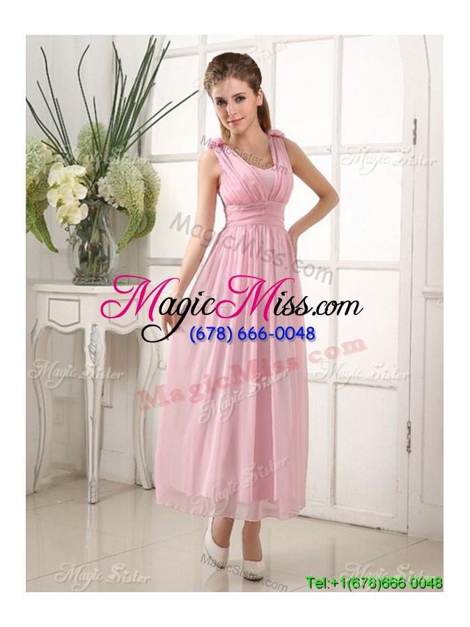 wholesale 20017 fashionable straps dama dresses in tea length