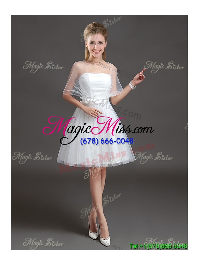 wholesale white side zipper short dama dresses with ruching