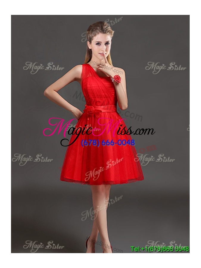 wholesale beautiful a line ruching red dama dresses in tulle