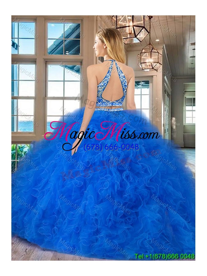 wholesale exquisite brush train ruffled beaded bodice red quinceanera dress in tulle