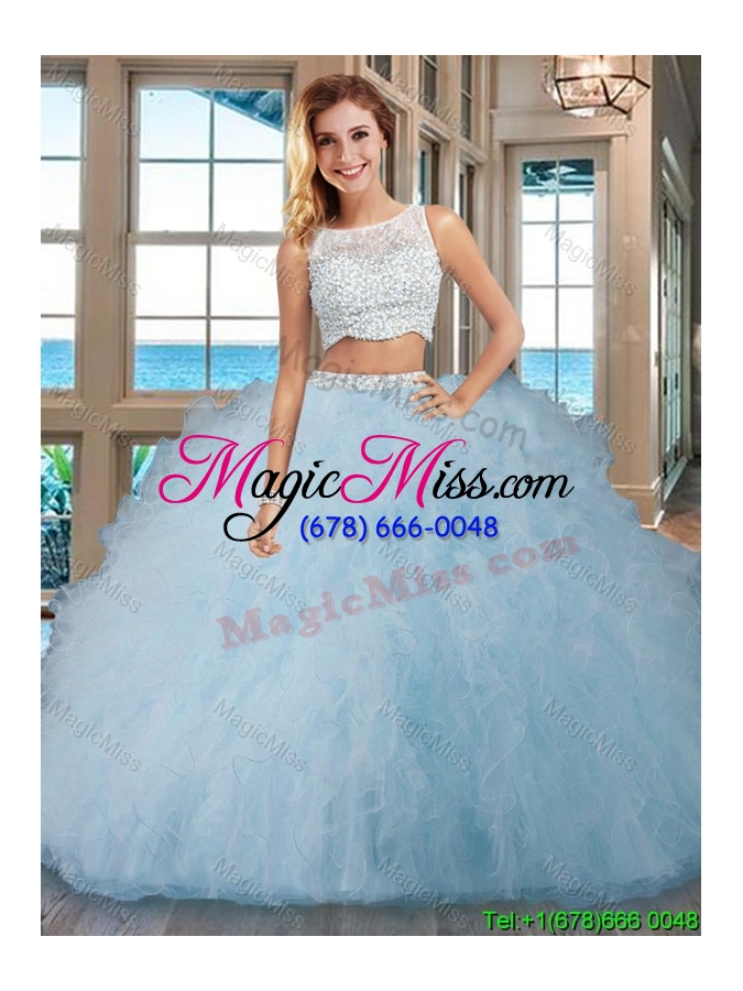 wholesale champagne puffy bateau brush train side zipper quinceanera dresses with beading and ruffles