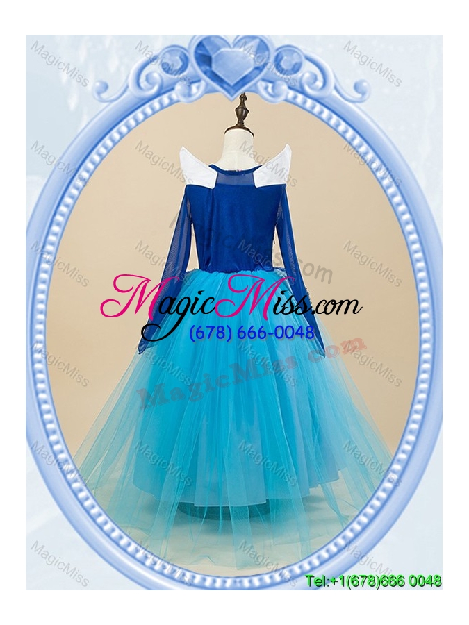 wholesale halloween lovely baby blue little girl pageant dress with embroidery and beading