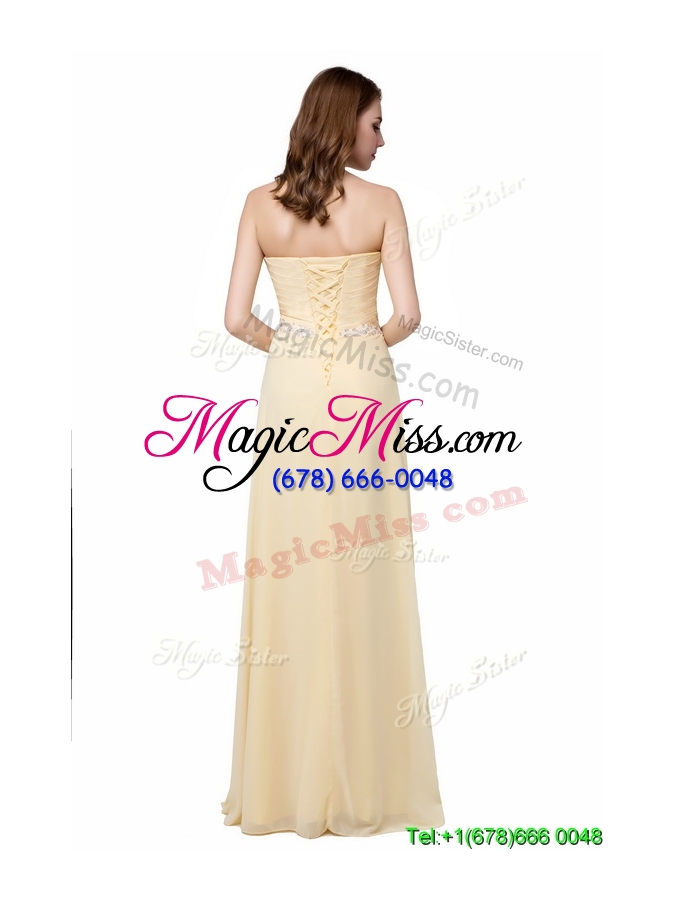 wholesale simple empire sweetheart chiffon applique and beaded long prom dresses for graduation