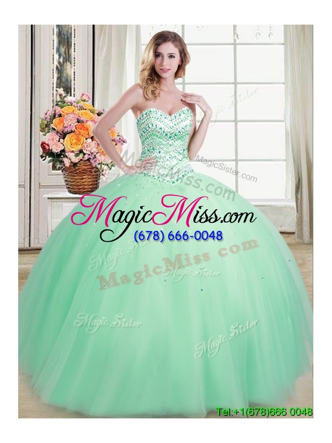 wholesale new arrivals big puffy beaded bodice quinceanera dress in apple green