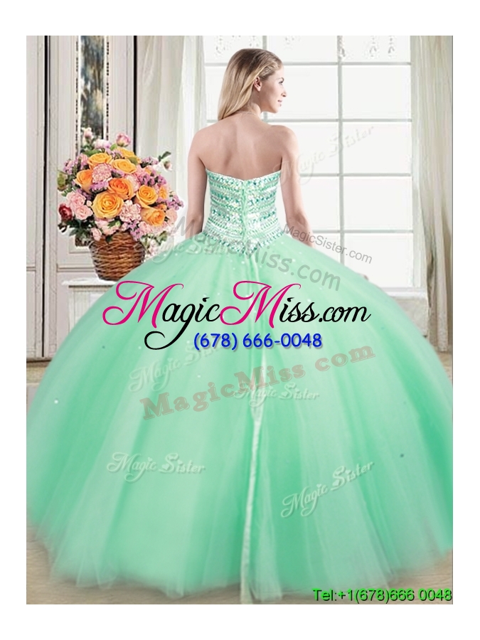 wholesale new arrivals big puffy beaded bodice quinceanera dress in apple green