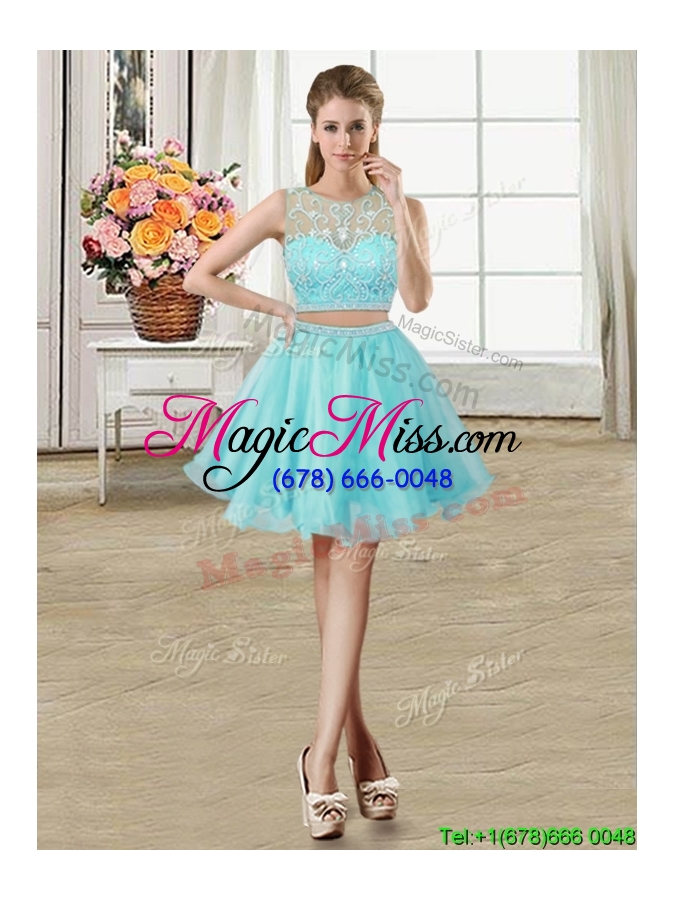 wholesale new style applique and beaded aquamarine detachable quinceanera dresses with brush train