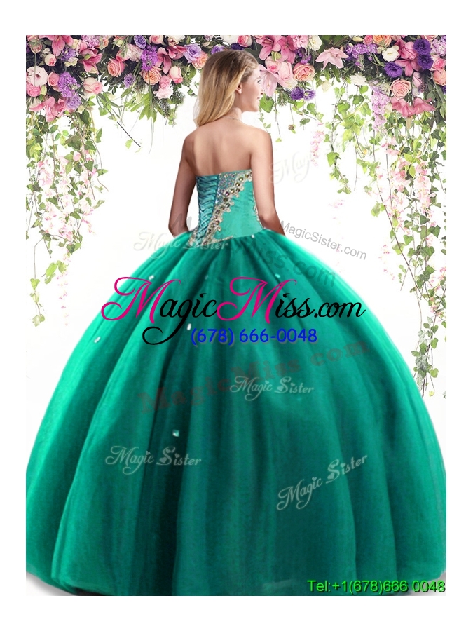 wholesale 2017 most popular beaded big puffy quinceanera dress in tulle