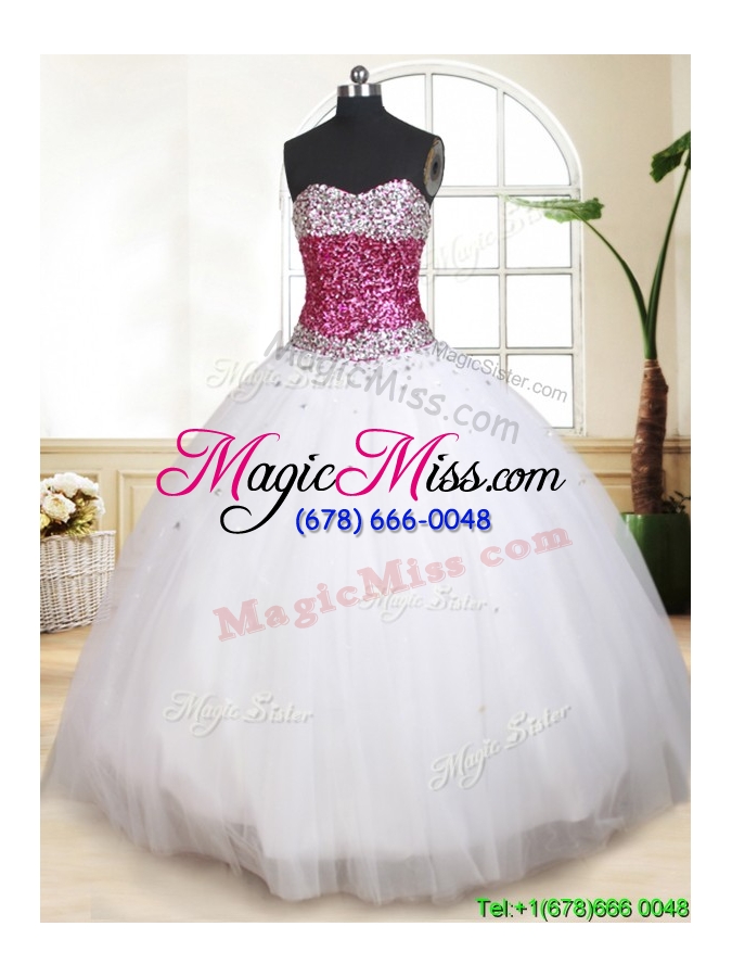 wholesale classical really puffy beaded bodice white quinceanera dress in tulle