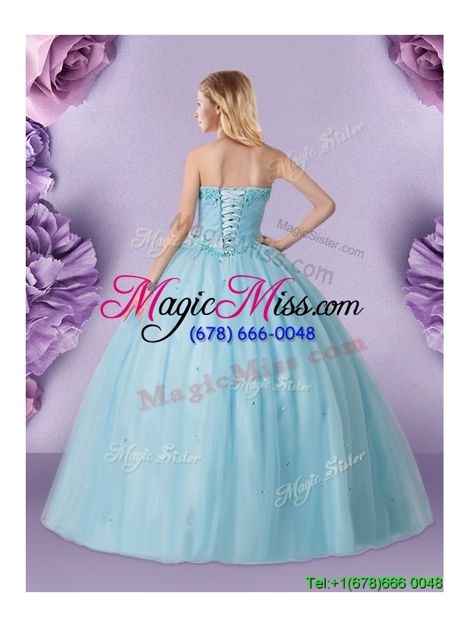 wholesale best really puffy quinceanera dress with beaded decorated bust and waist