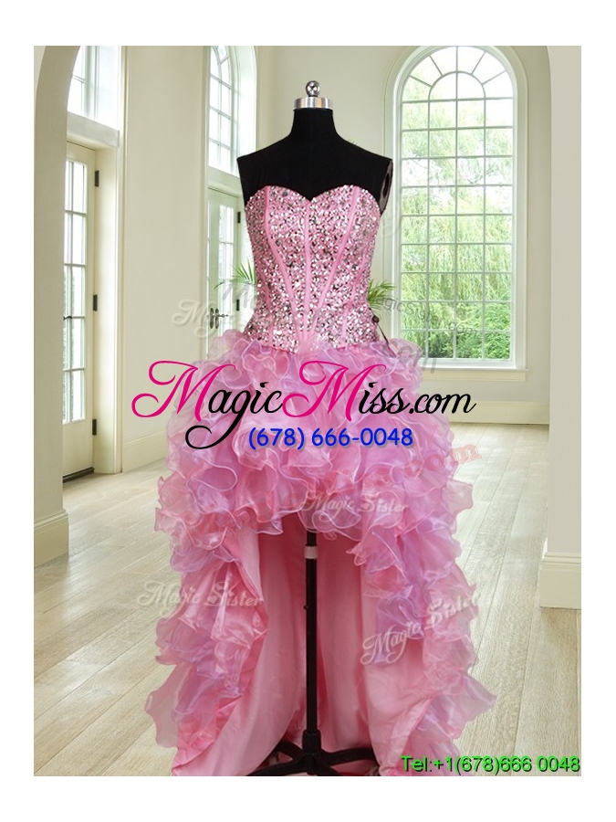 wholesale perfect visible boning beaded bodice removable quinceanera dress in two tone