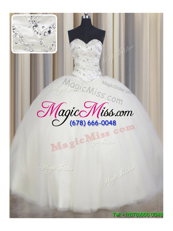 wholesale top seller really puffy white tulle quinceanera dress with beading