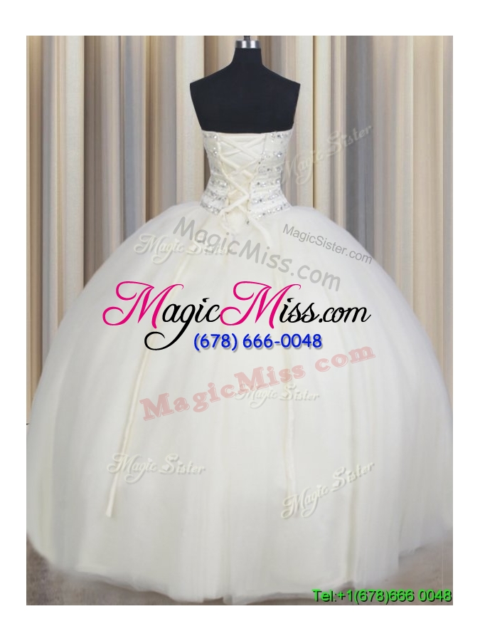 wholesale top seller really puffy white tulle quinceanera dress with beading