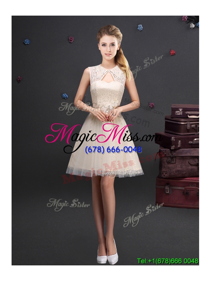 wholesale discount turndown short prom dress with appliques and lace