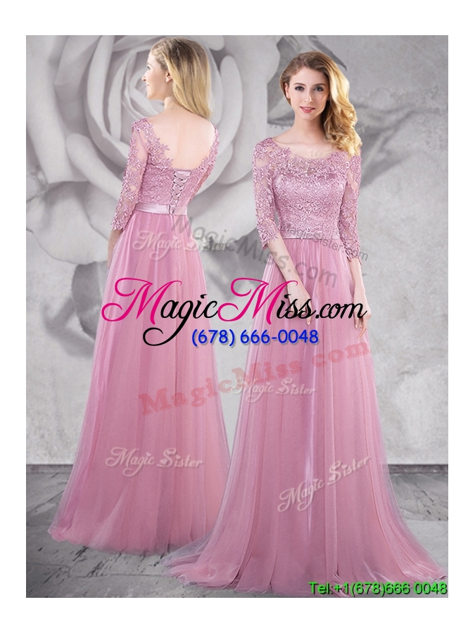 wholesale classical empire ruched long prom dress in tulle for spring