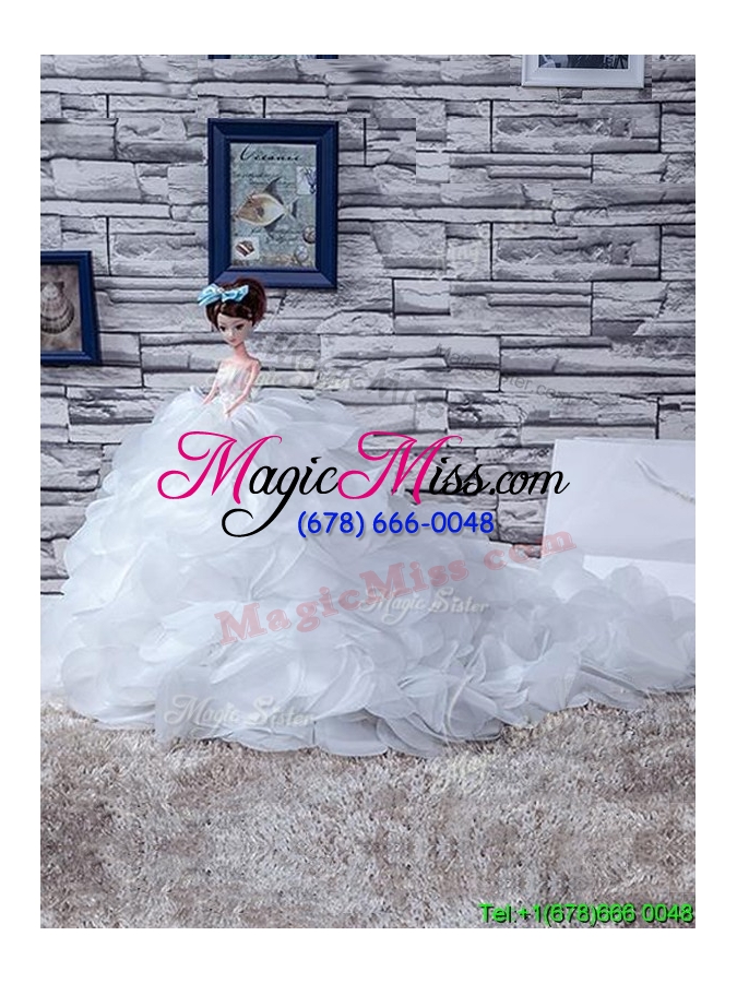 wholesale sturning white tulle quinceanera doll dress