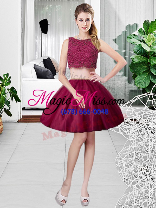 wholesale deluxe sleeveless tulle floor length zipper 15th birthday dress in fuchsia with lace and ruching