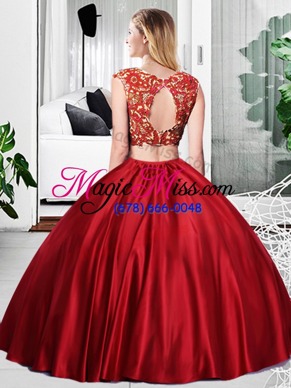 wholesale scoop sleeveless taffeta 15 quinceanera dress lace and appliques and ruching zipper
