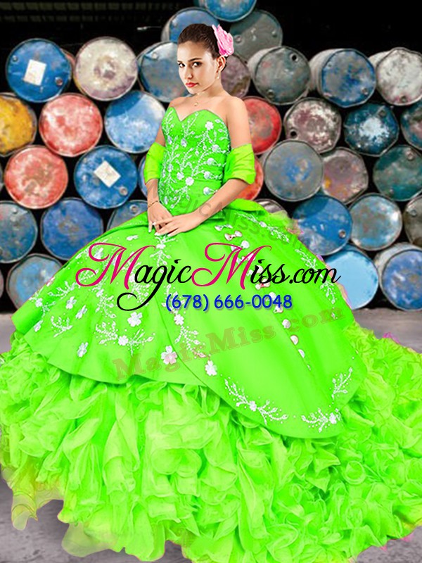 wholesale with train ball gowns sleeveless quinceanera gowns brush train lace up