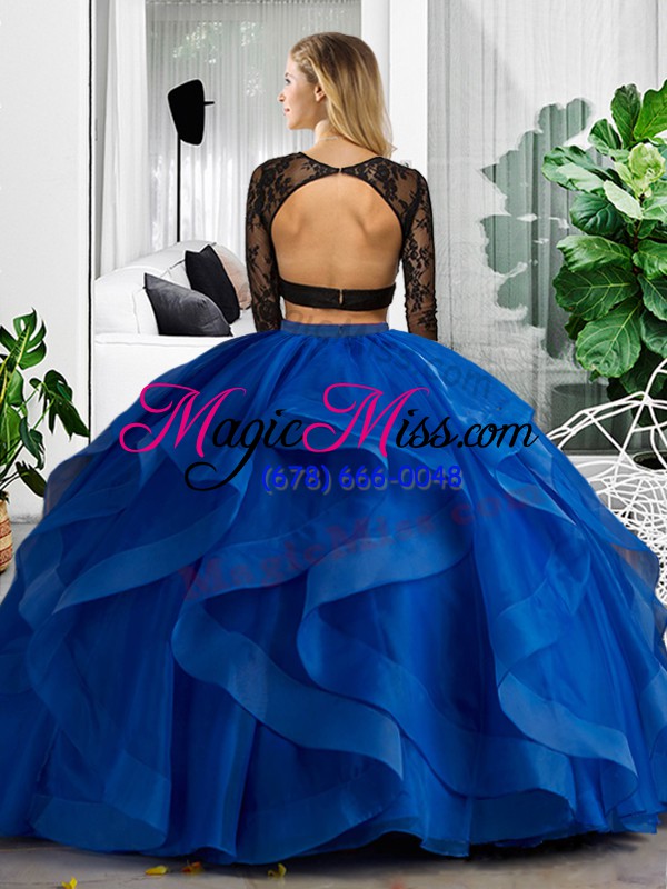 wholesale unique tulle long sleeves floor length quince ball gowns and lace and ruffles