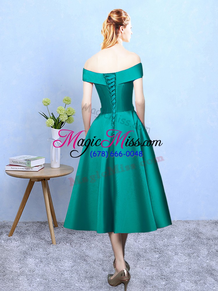 wholesale flirting taffeta off the shoulder sleeveless lace up appliques quinceanera court dresses in dark green