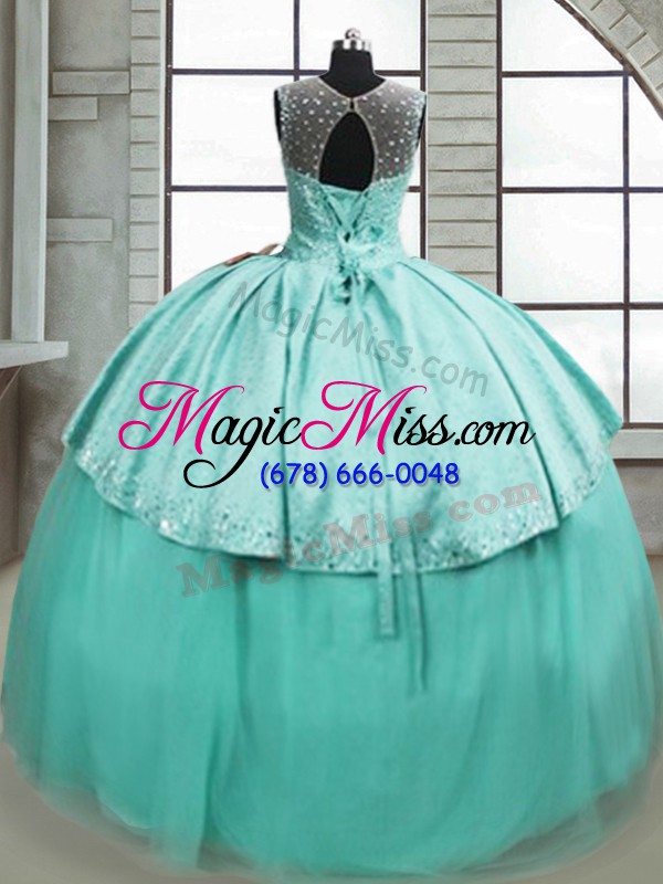 wholesale sleeveless brush train beading lace up sweet 16 dresses