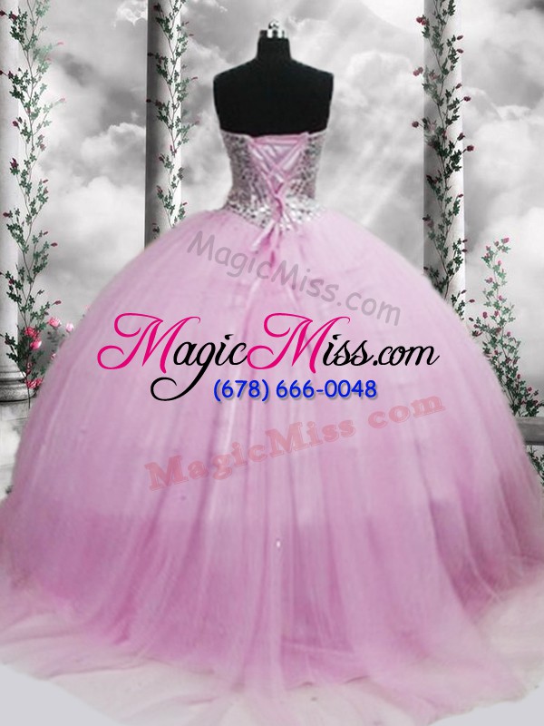 wholesale dramatic lilac sweetheart neckline beading sweet 16 quinceanera dress sleeveless lace up