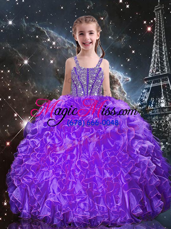 wholesale traditional floor length lace up quinceanera gowns eggplant purple for military ball and sweet 16 and quinceanera with beading and ruffles