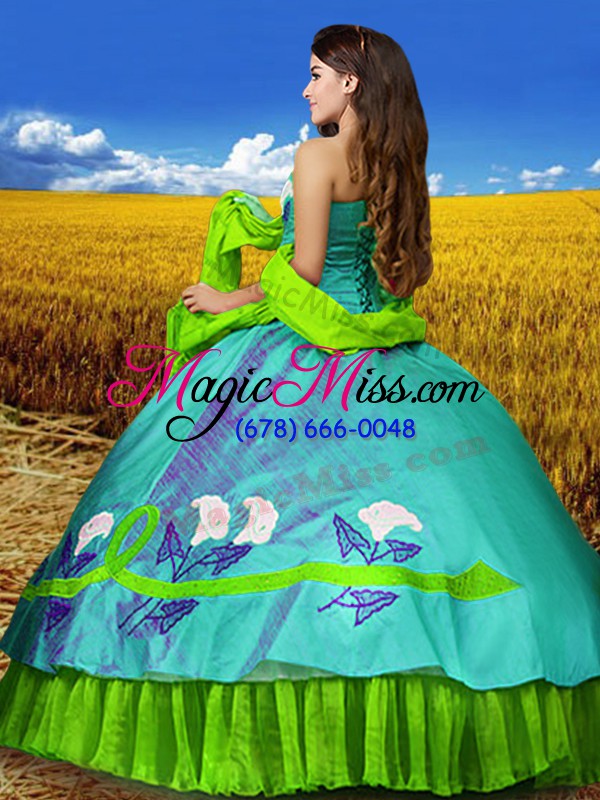 wholesale floor length multi-color sweet 16 quinceanera dress sweetheart sleeveless lace up