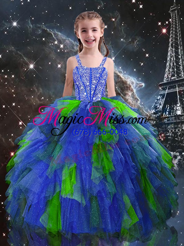 wholesale sweetheart sleeveless lace up sweet 16 quinceanera dress multi-color organza