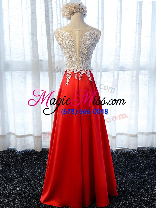 wholesale royal blue scoop zipper lace and appliques prom gown sleeveless