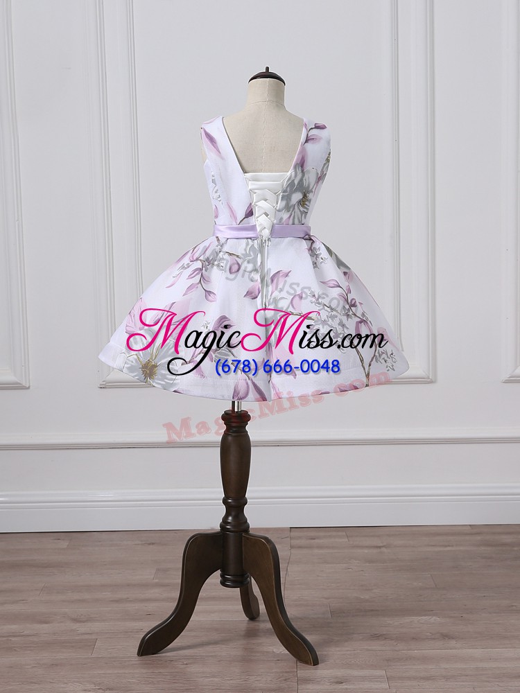 wholesale multi-color lace up child pageant dress pattern sleeveless knee length