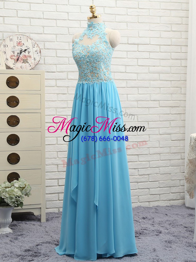wholesale sumptuous chiffon sleeveless floor length and lace