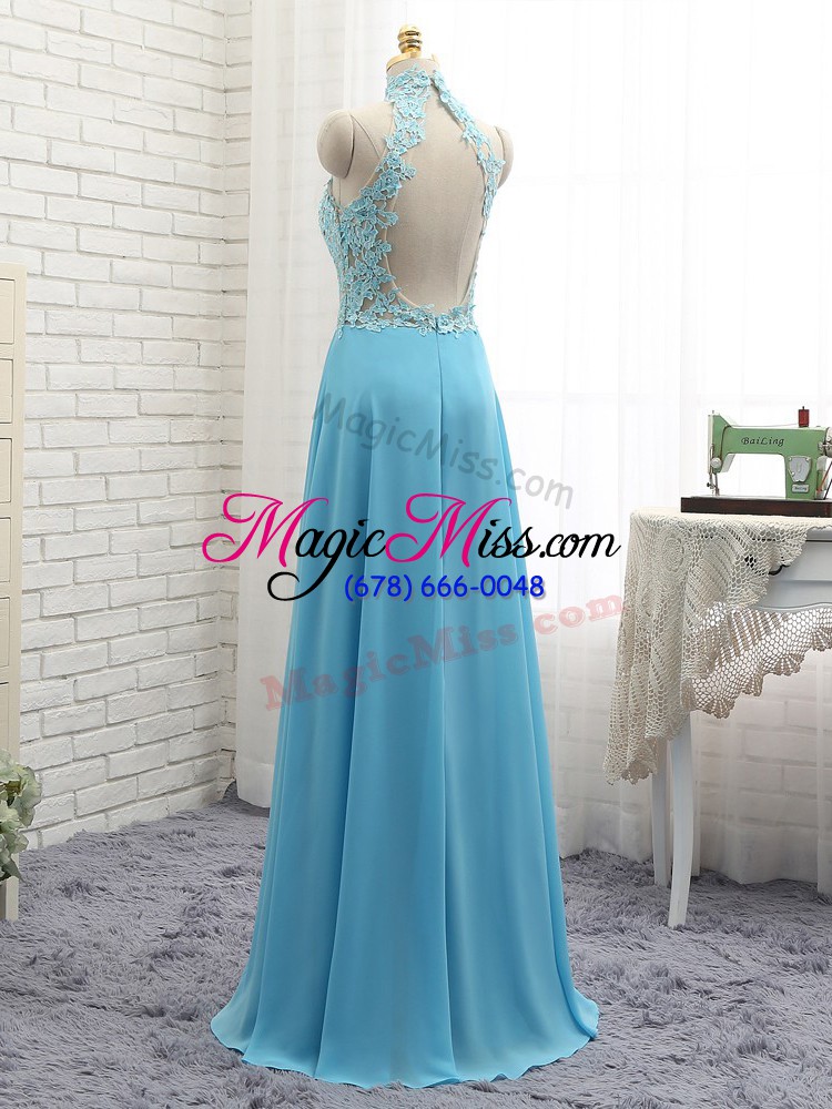 wholesale sumptuous chiffon sleeveless floor length and lace