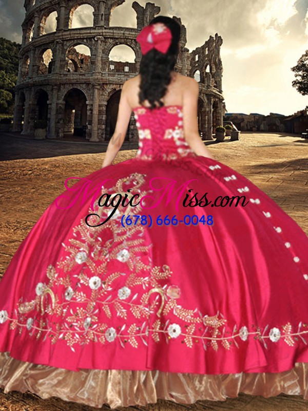 wholesale sweetheart sleeveless lace up sweet 16 dress hot pink taffeta