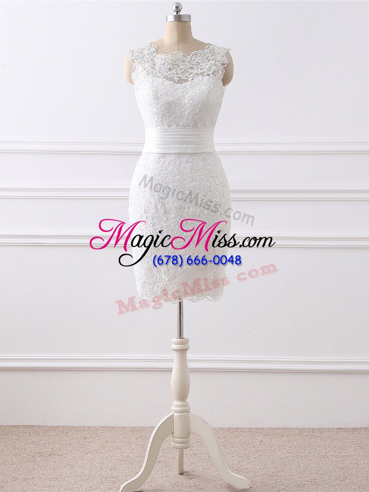 wholesale eye-catching sleeveless brush train lace zipper wedding gown
