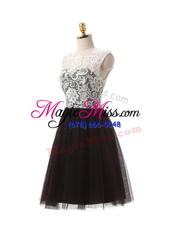wholesale exceptional tulle sleeveless mini length and lace and appliques