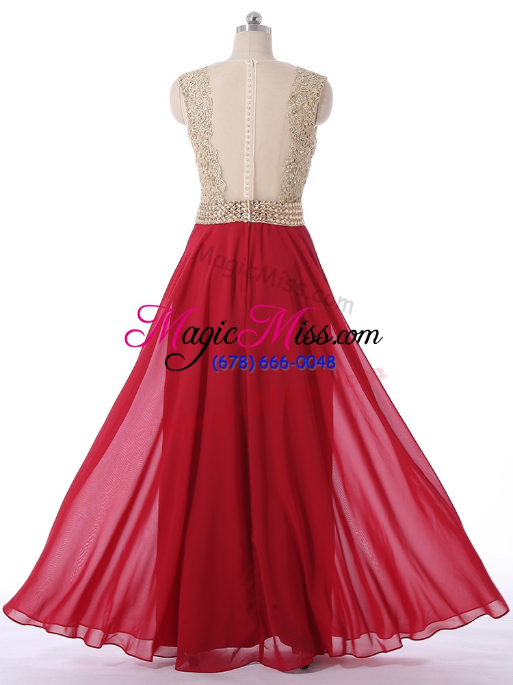 wholesale sleeveless zipper floor length beading quinceanera court dresses