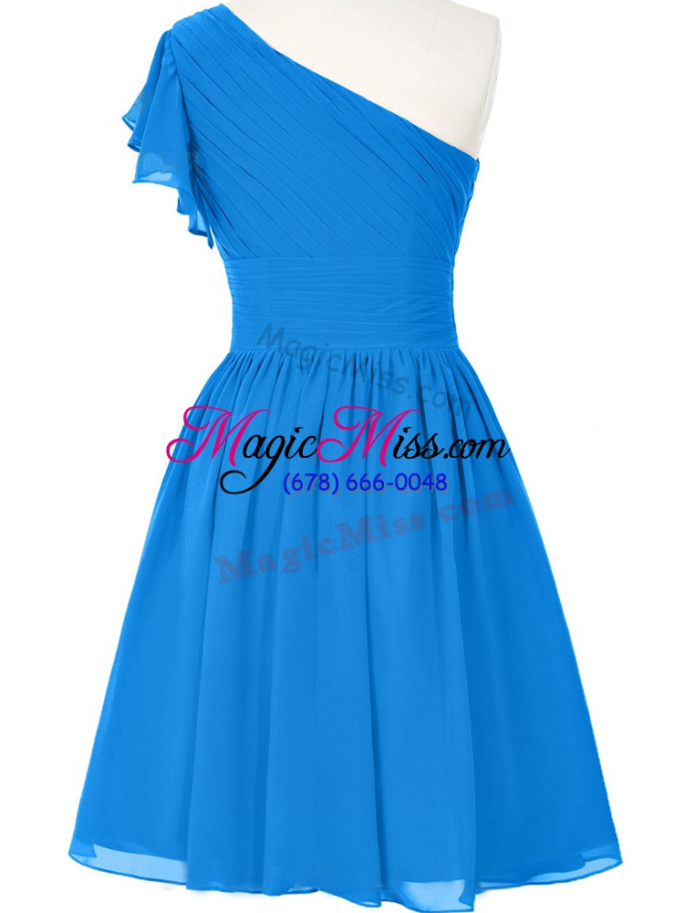 wholesale fantastic chiffon sleeveless mini length dress for prom and ruching