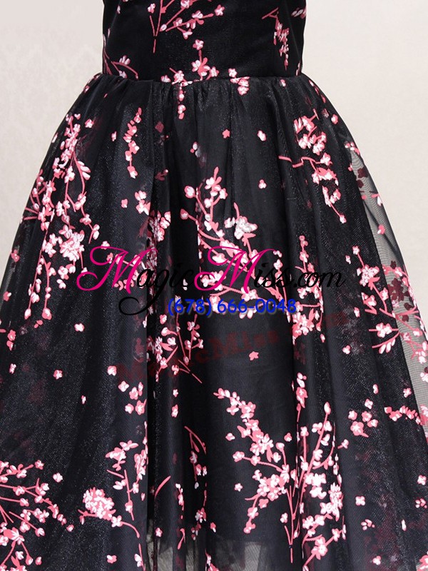 wholesale black cocktail dress prom and party and sweet 16 with lace and appliques off the shoulder sleeveless lace up