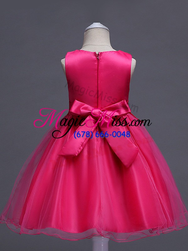 wholesale best navy blue ball gowns scoop sleeveless organza knee length zipper lace little girl pageant dress