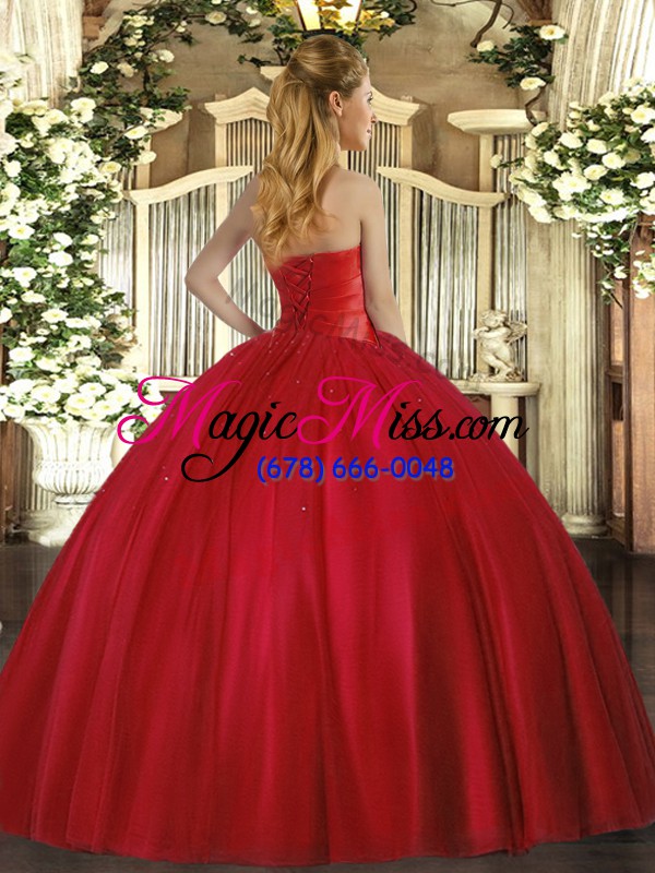 wholesale best selling sleeveless lace up floor length ruching quinceanera gowns