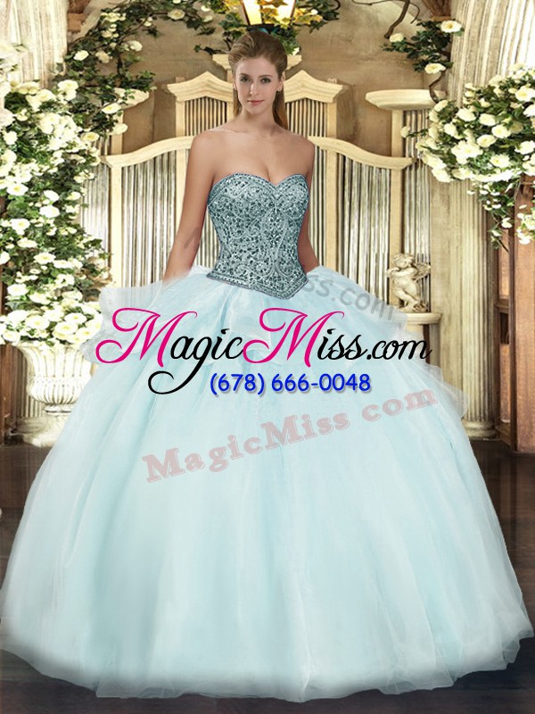 wholesale fine floor length apple green quinceanera dress sweetheart sleeveless lace up
